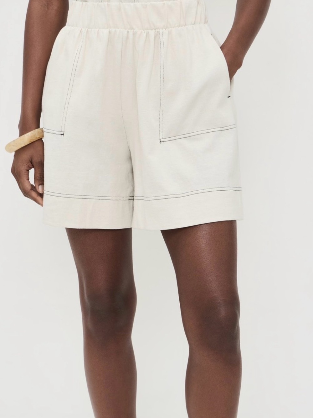 Free People FP Beach Strada Cotton Women's Cream Pull On Shorts